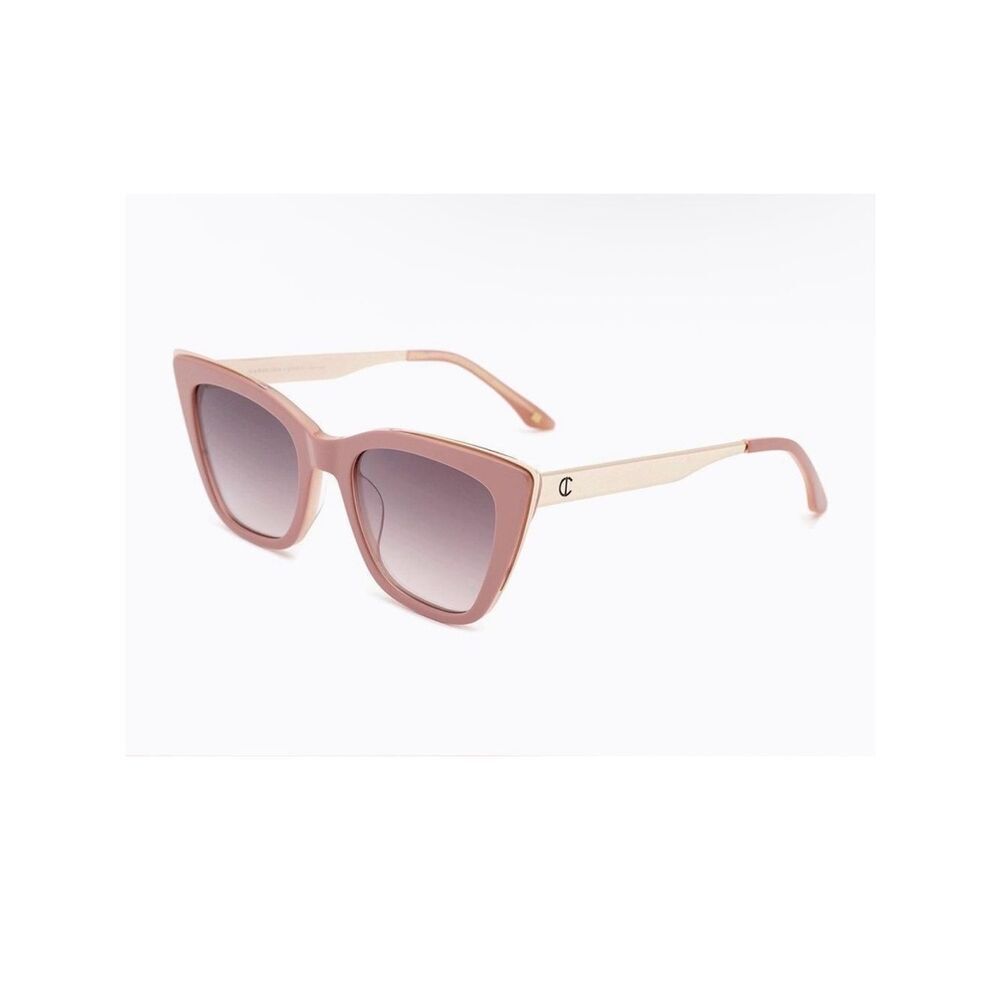 Women's Blush Pink Cat-Eye Sunglasses with Gold Arms CL9232-02